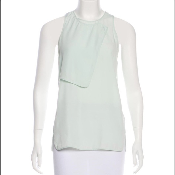 Alexander Wang Tops Mint Green Sleeveless Silk Top Poshmark